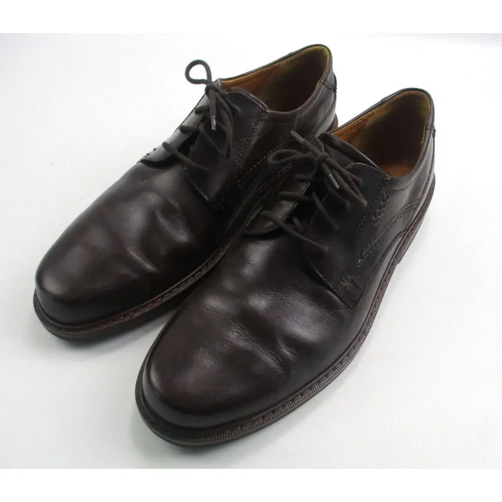 ECCO‎ Men's Brown Oxfords Round Toe Dress Shoes 33154  Size 13.5 W US 47 EU